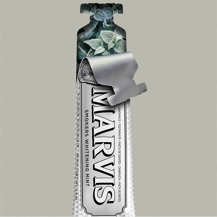 خمیر دندان مارویس مدل Smokers Whitening Mint حجم 85 میلی لیتر