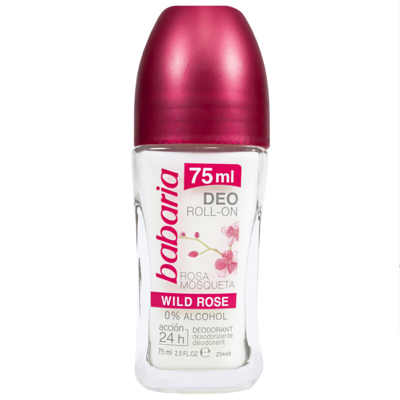 رول ضد تعریق زنانه باباریا مدل Wild Rose حجم 75 میلی لیتر
